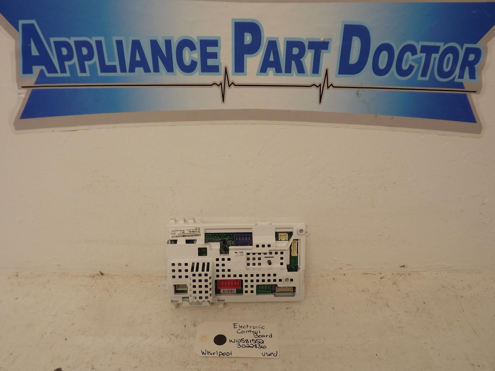 Whirlpool Washer W10581552 3022836 Electronic Control Board Used Whirlpool Washer W10581552 3022836 Electronic Control Board Used